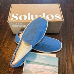 Soludos Men’s Blue Canvas Slip-On Espadrilles